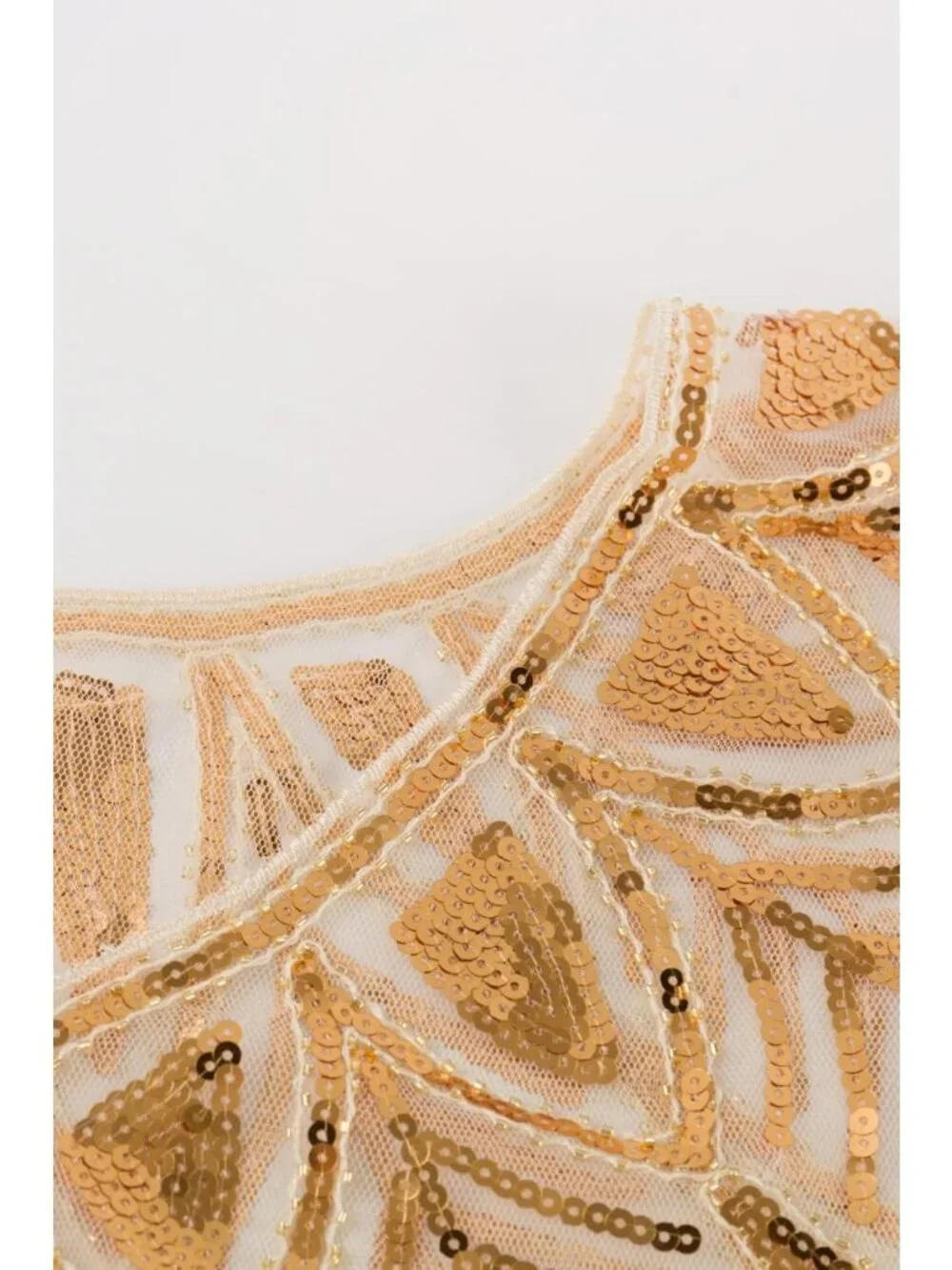 Glam 1920s Sequin Beaded Shawl Wrap Cover-Up for Bridal Evening Events
